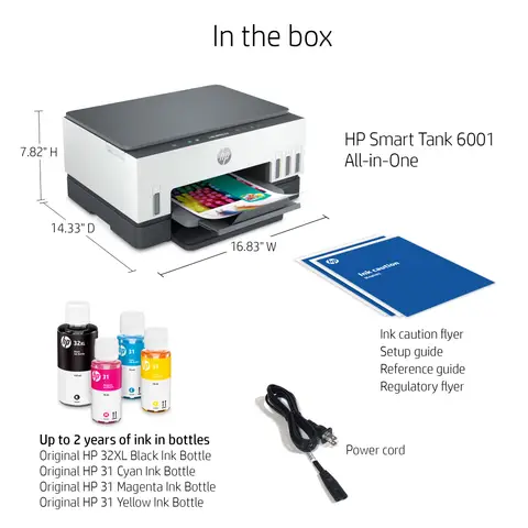 HP Smart Tank 6001 All-in-One Printer view 4